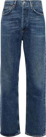 A Gold E 90s Straight Leg Jeans Essence - Dames - Regular Fit Jeans - Blauw - W24 - Jeans