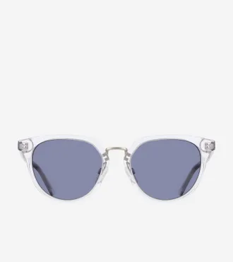 Cole Haan Mens Modern Elevated Round Sunglasses - White