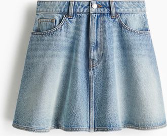 H&M Ausgestellter Minijupe aus Denim - Blue