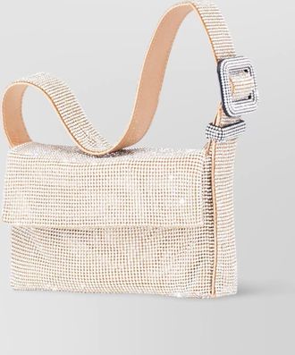 Benedetta Bruzziches sparkling strap clutch bag