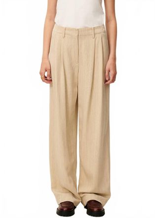 Sessun High-Waisted Bodaman Pants In Milkyblack