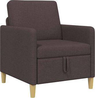 vidaXL Sof&aacute; Con Almacenamiento Marr&oacute;n Oscuro 72 X 78 X 87 Cm Poli&eacute;ster Vidaxl