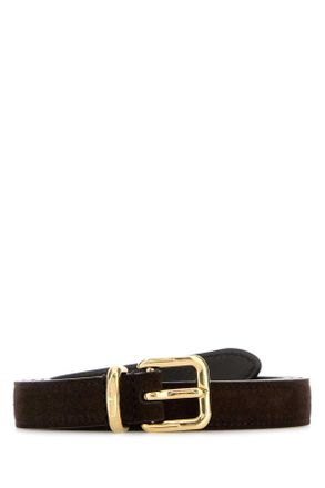 ベルト MIU MIU Black Naplak Belt Miu Miu logo-embellished Leather Belt | Black | FARFETCH