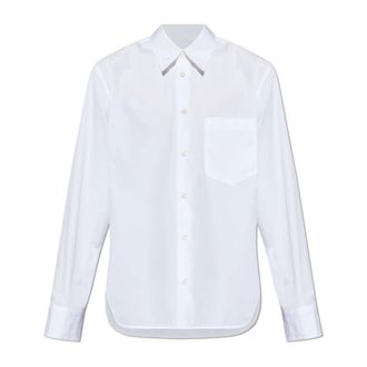 Jil Sander Formal Shirts, male, White, Size: 2XL Cotton Shirt with Pocket