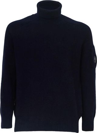 C.P. Company Turtleneck Sweater - Heren - Coltruien - Blauw - M - Wol - Truien & Vesten