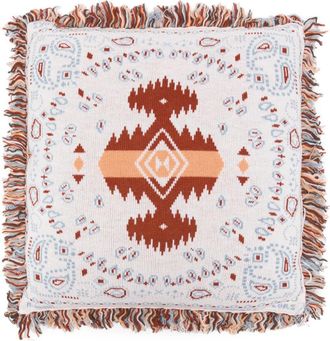 Alanui Cuscino con motivo bandana jacquard (60cm x 60cm) - Toni neutri