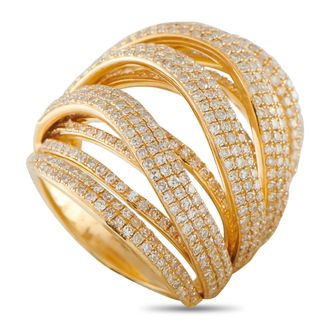 Luxury Bazaar 14K Yellow Gold 2.50ct Diamond Ring MF10-022326