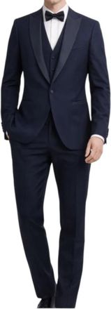 Bharnaba AB 213/3P.blu Driekwartpak - Heren - Business pakken - Blauw - XL - Leer - Kostuums