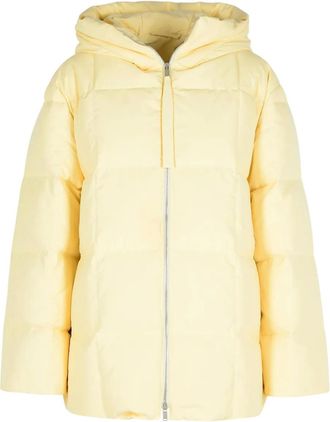 Jil Sander hooded zip coat - Yellow