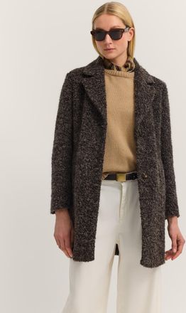 Bugatti Damen Korte jas met Flexcity Stretch in boucl&eacute;-kwaliteit