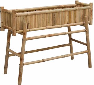vidaXL Jard&iacute;n Macetero Con Soporte Natural 100 X 38 X 74 Cm Bamb&uacute; Vidaxl