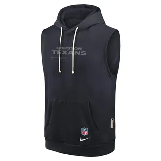 Nike Houston Texans Sideline Nike Mens Dri-FIT NFL Sleeveless Pullover Hoodie in Blue | 03B44FA9H-0CN