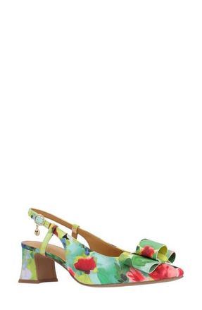 J. Rene&eacute; Greer Slingback Pump in Green/Pink/Black at Nordstrom, Size 7.5