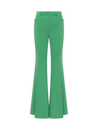 Dsquared2 Green Flared Flat Front Pants