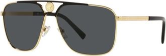 Versace Acetate Zonnebril - Heren - Zonnebrillen - Zwart - 61 MM - Accessoires