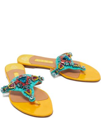 Gina Gina crystal-embellished sandals - Yellow