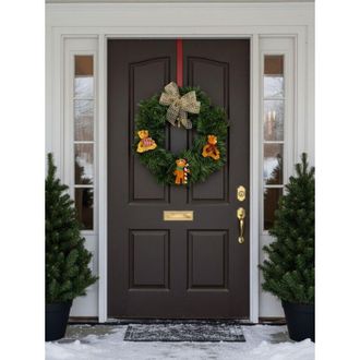 Dmora Decoraci&oacute;n De Navidad Palasior, Estructura Color Marr&oacute;n, Hecho En Italia, Verde