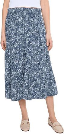 Toad&Co Sunkissed Tiered Midi Skirt Womens Skirt Canal Print : SM, Elastane/Polyester