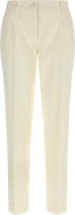 Dolce & Gabbana White Virgin Wool Dress Womens Pants