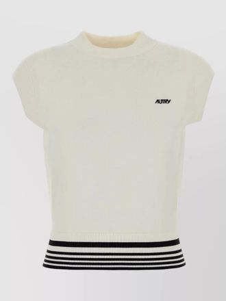 Autry knit vest cap sleeves crew neck