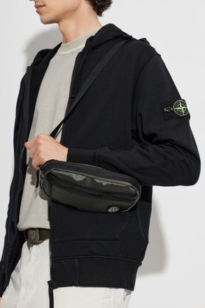 Stone Island Belt Bag With Logo, Mens, Green