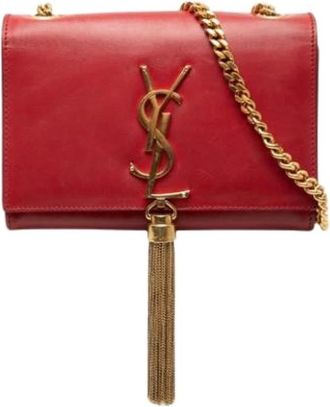 Saint Laurent Pre-owned Cross Body Bags, female, Red, Size: ONE SIZE Pre-owned Vintage Shoulder Bag
