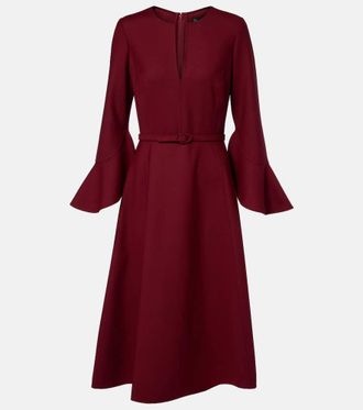 Oscar De La Renta Wool-blend midi dress