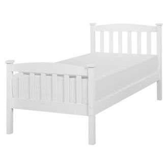 Beliani Beliani - Cama Individual De Madera Blanca 90 X 200 Cm Estilo Minimalista Escandinavo Giverny