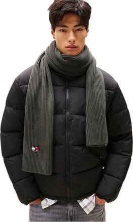 Tommy Jeans Unisex geribbelde sjaal voor volwassenen (Tinnen)