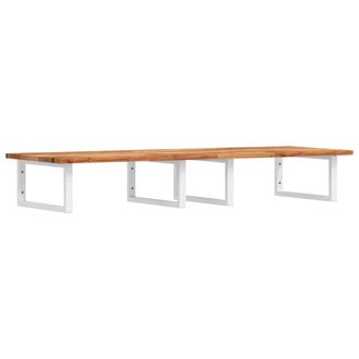 vidaXL Estante De Lavabo De Pared Acero Y Madera Maciza De Acacia Vidaxl