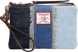 True Religion Frayed Panel Denim Pouch in Denim/Blue at Nordstrom Rack