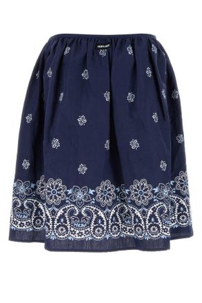Miu Miu Mg2425sooo17x0 F022x Blubianco Coli-Trochusniloticus Gonne Skirt