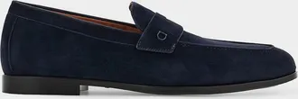 Ferragamo Men & apos;s Tiberio Suede Penny Loafers