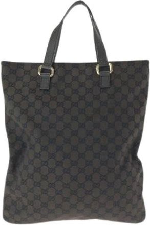 Gucci Pre-owned Tote Bags, male, Brown, Size: ONE SIZE Pre-owned GG Canvas Tote Bag
