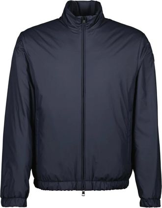 Moncler Jassen, Heren, Blauw, 3Xl, Polyester, Blauwe Windbreaker Berre Lente-Zomer 2025