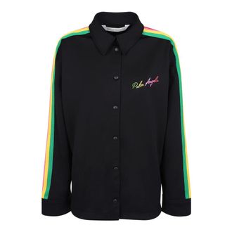 Palm Angels Shirts, female, Black, Size: S Branded Jacket