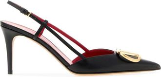 Valentino Garavani Black Logo Pumps