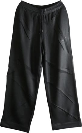 Alexander Wang Broek met wijde pijpen en gekreukt effect - Zwart