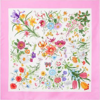 Gucci Sciarpa in twill di seta con stampa