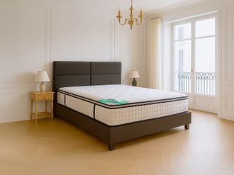 Vente-Unique Materasso 160 x 200 cm molle insacchettate 7 zone con topper integrato e rivestimento in bamb&ugrave; sp.26cm - MIREZA di NATUREA