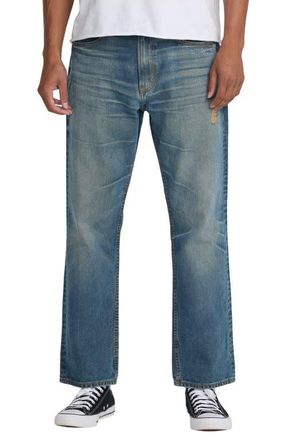 Rvca True Fit Straight Leg Jeans in Light Vintage Indigo at Nordstrom, Size 38