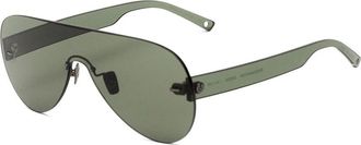 Belstaff Groene Acetaat Zonnebril Speedmaster Stijl - unisex - Zonnebrillen - Groen - ONE Size - Leer - Accessoires