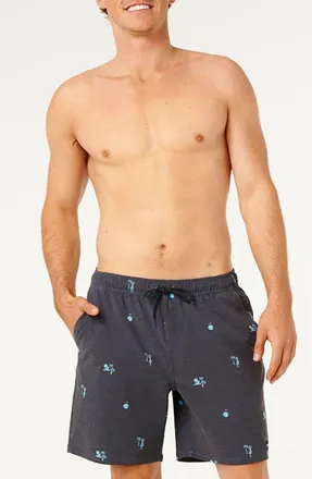 Rip Curl Skelly Breach Volley Swim Trunks in Dark Navy at Nordstrom, Size Xx-Large