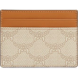 MCM Small Himmel Lauretos Coated Canvas Card Case in Oatmeal at Nordstrom Rack
