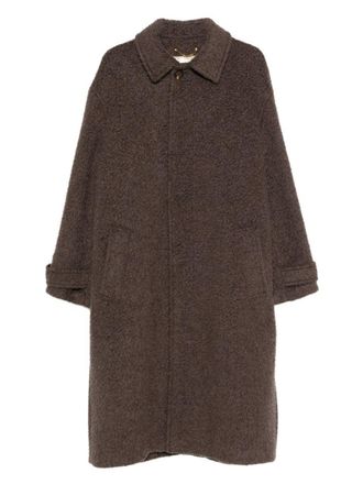 Golden Goose Teddy-Effect Log Coat In Brown Wool