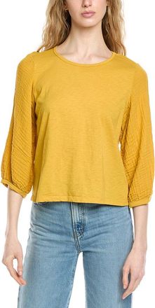 Michael Stars Iliana Fabric Mix Top