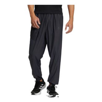 adidas Mens adidas Solid Color Logo Embroidered Mid Waist Bundle Feet Sports Pants/Trousers/Joggers Carbon Black HZ7050