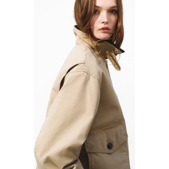 H&M Padded Canvas Jacket in Beige at Nordstrom, Size Xx-Large