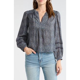 Paige Calgary Print Top in Navy Multi at Nordstrom, Size Xx-Small