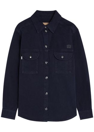 Blaz&eacute; Milano Berber Logo-embroidered Denim Shirt - Dark Blue - 00 (UK4 / Xxs)